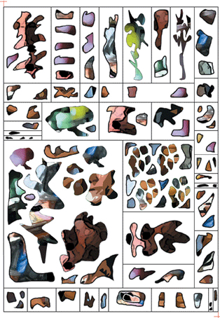 Animation d'un puzzle graphique.